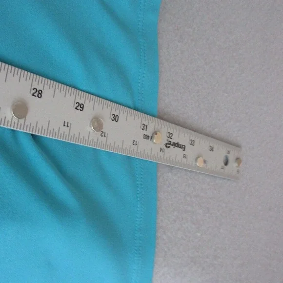 Susan Graver Plus 2X Blue Liquid Knit Slinky Top - Picture 8 of 12